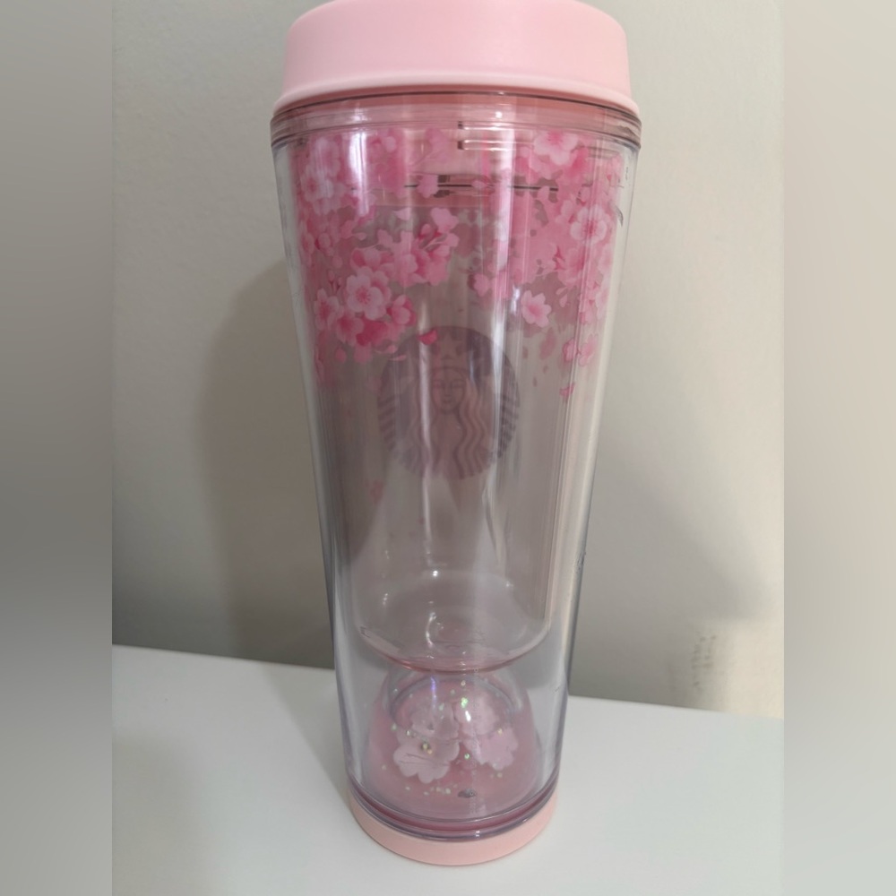 Starbucks 2018 Korea Sakura Cherry Blossom Tumbler - Waterball Travel Cup - Rare - Picture 2 of 11